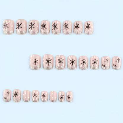 Artificial nails in festive snowflake design Acalora