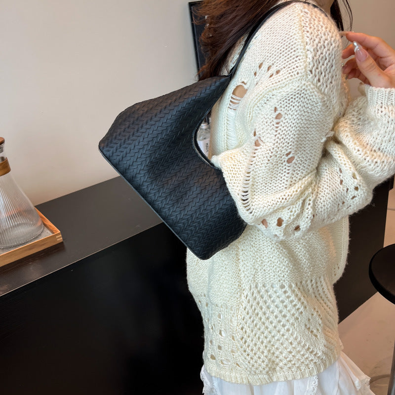 Textured Woven Shoulder Bag Acalora