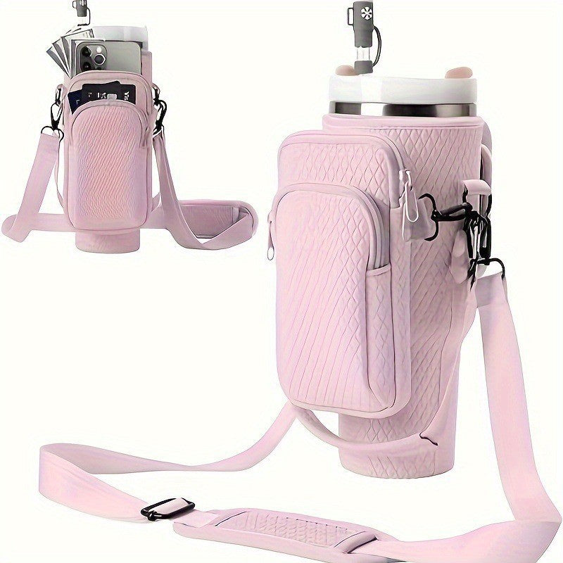 Ladies trendy and sparkling drinking bottle with shoulder bag Bowlift