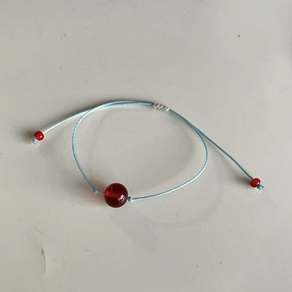 Adjustable Cord and Gemstone Bracelet Acalora