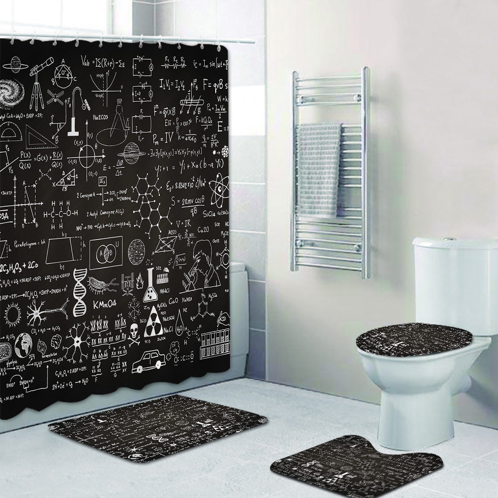 Shower Curtain with Scientific Equation Design