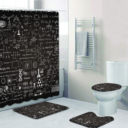 Shower Curtain with Scientific Equation Design