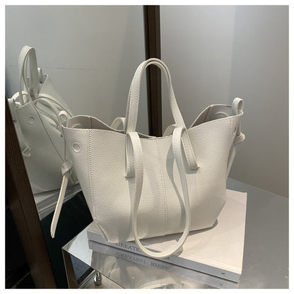 Textured Leather Everyday Tote Bag Acalora