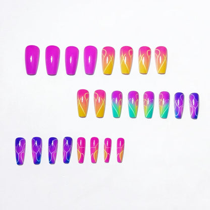 Colorful Gradient Nail Art Acalora