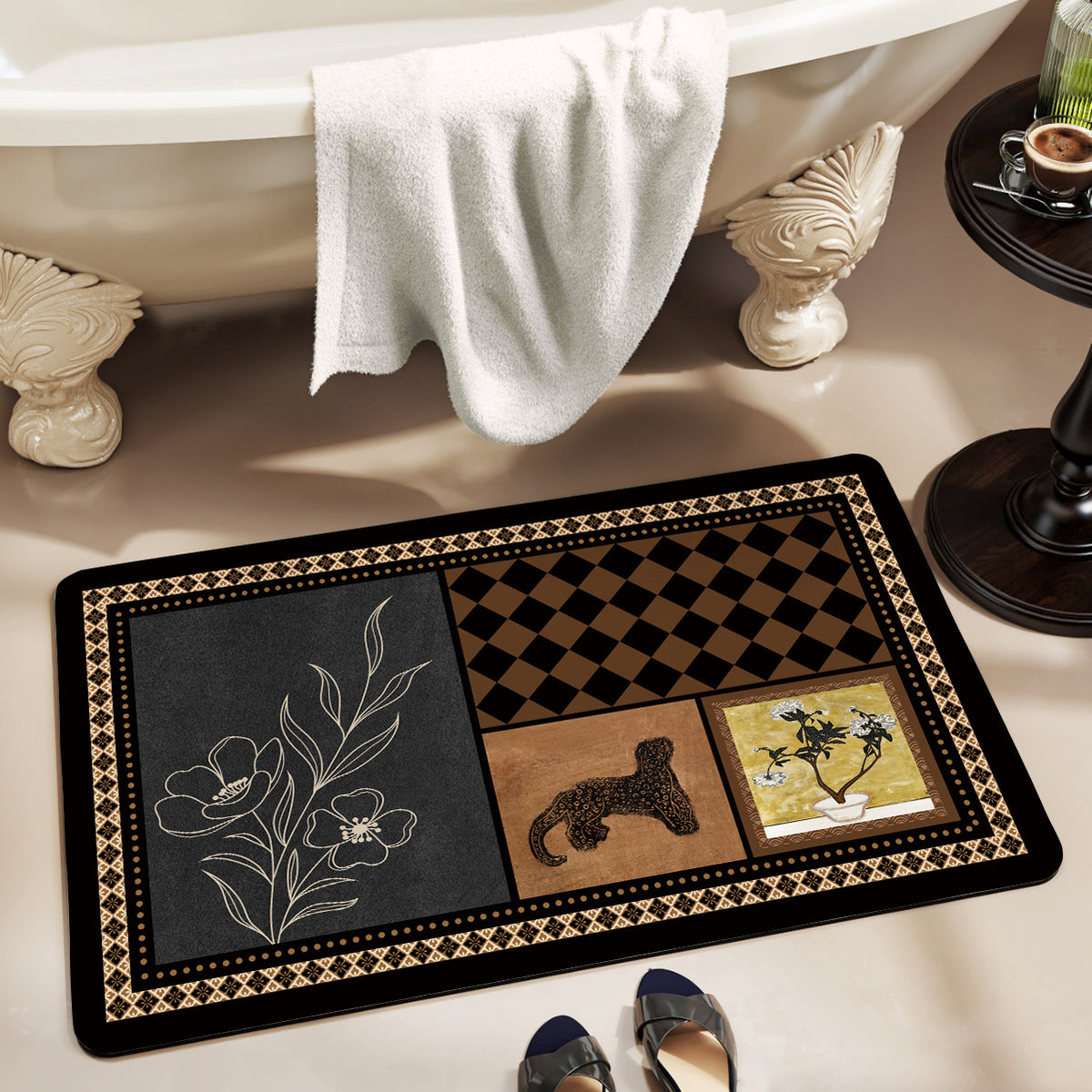 Decorative Non-Slip Bathroom Mat Acalora