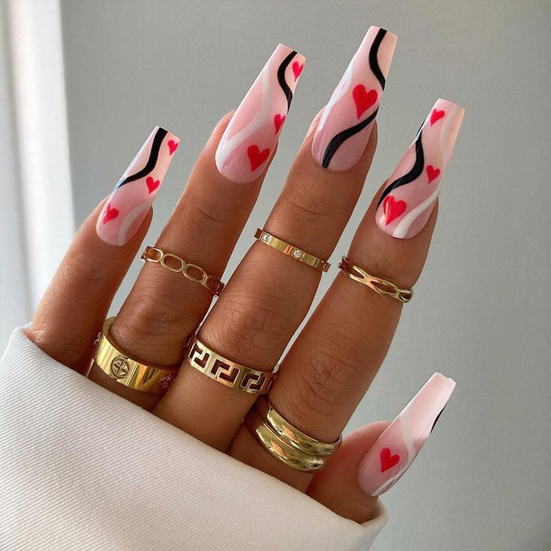 Artificial nail set with unique patterns Acalora