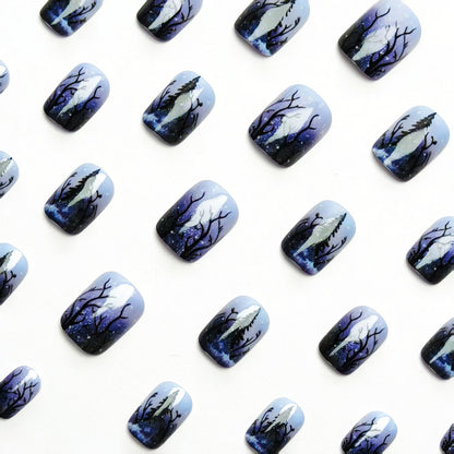 Forest Landscape Nail Art Acalora