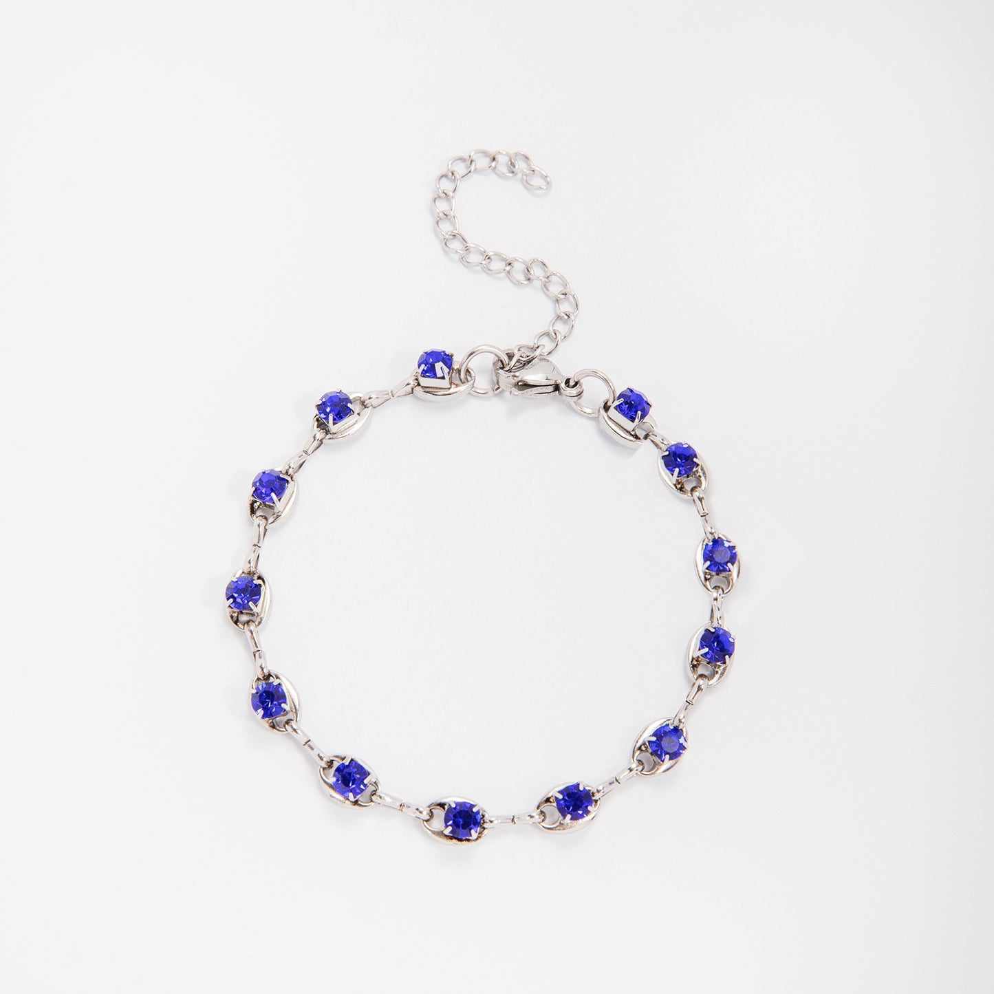 Elegant Gemstone Accent Link Bracelet Acalora