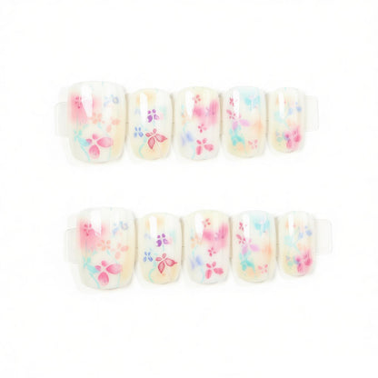 Floral Themed Press-On Nail Art Acalora