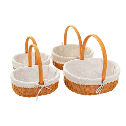 Decorative Round Woven Basket Acalora