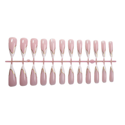 Premium Artistic Press-On Nail Set with Elegant Design Acalora