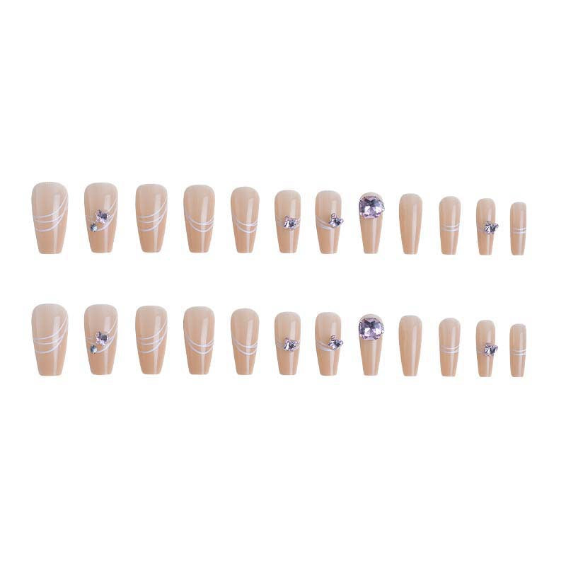 Art nail set with filigree decorations and glamorous accents Acalora