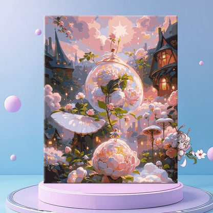 Whimsical Floral Fantasy Canvas Wall Art