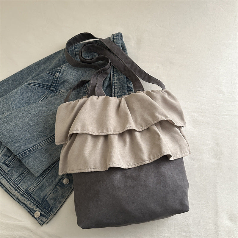 Chic Ruffled Tote Bag Acalora