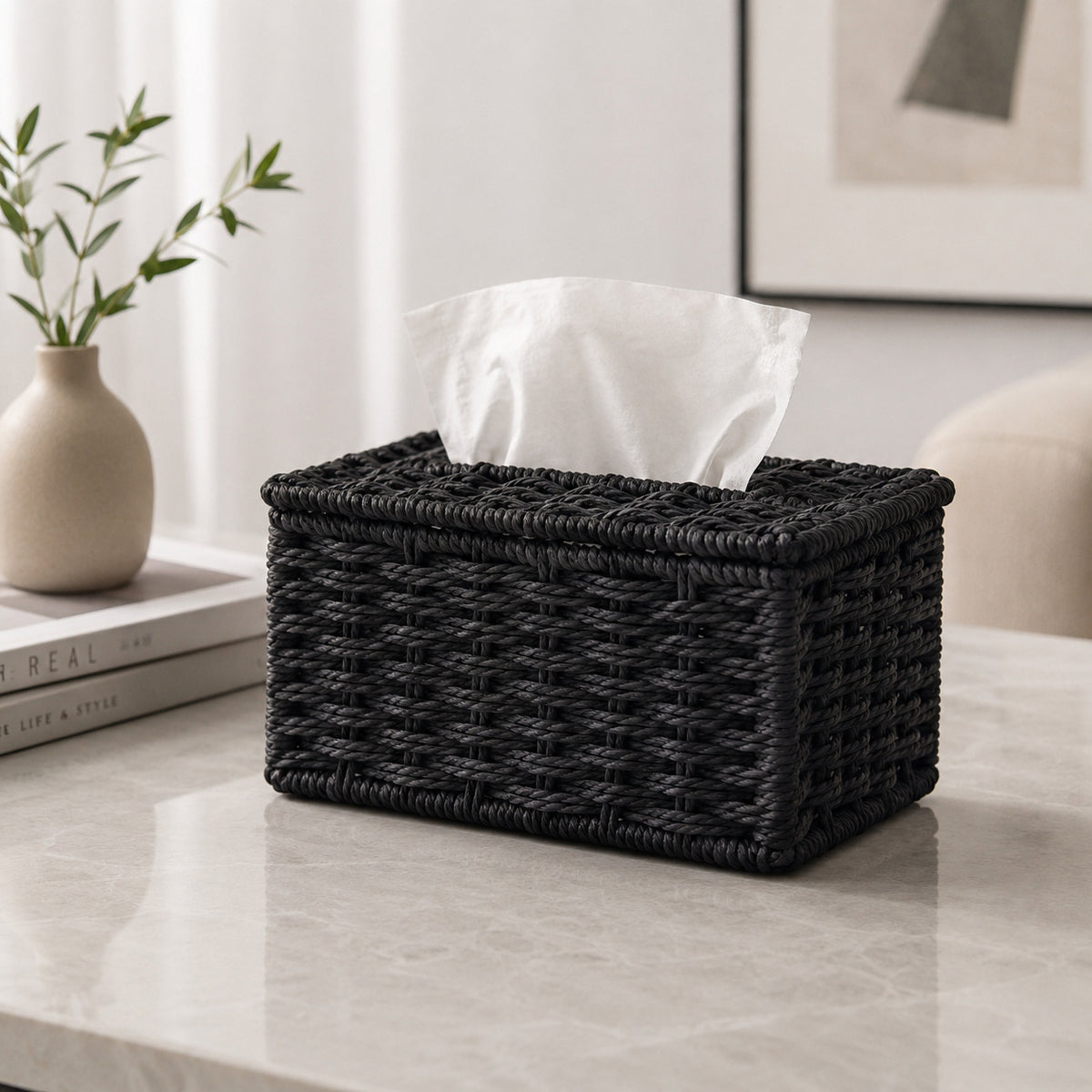 Woven Tissue Box Cover Acalora