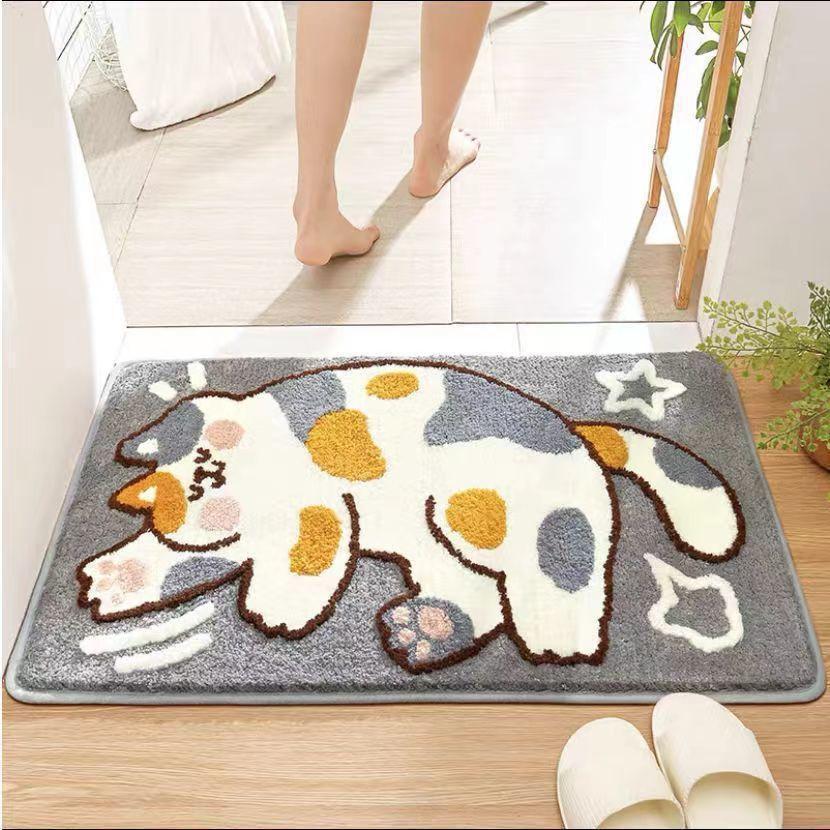 Cute Cartoon Bunny-Themed Bath Mat