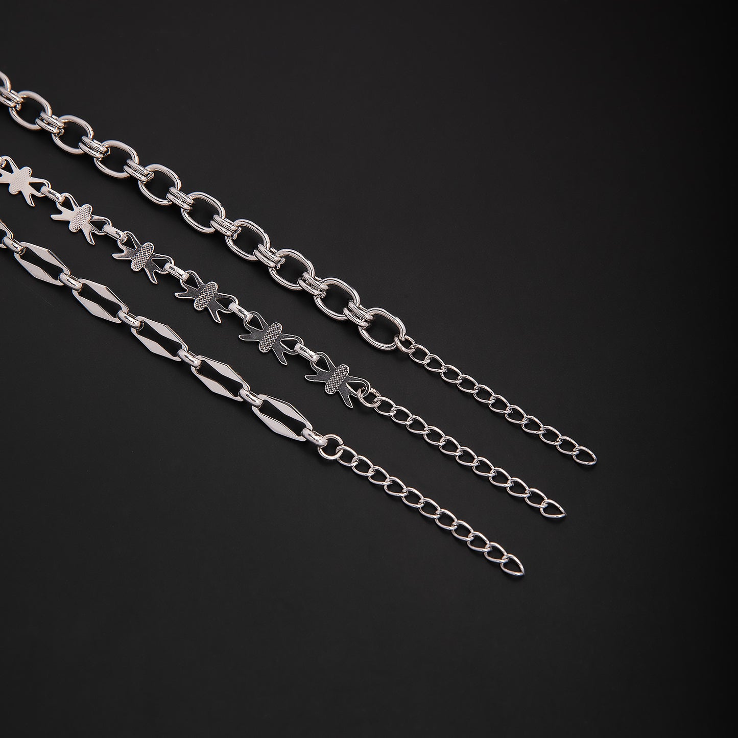 Elegant Geometric Link Bracelet Acalora