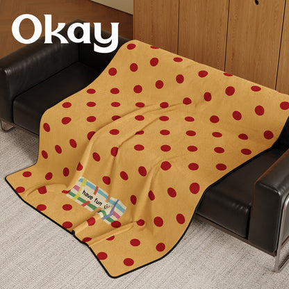 Soft Fleece Polka Dot Throw Blanket