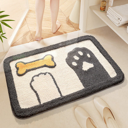 Cute Cartoon Bunny-Themed Bath Mat