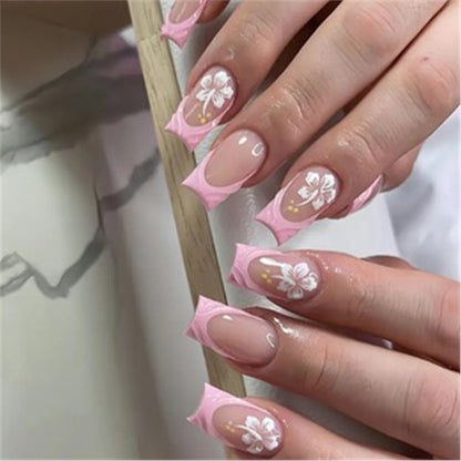 Artistic Press-On Nail Set with Premium Embellishments Acalora