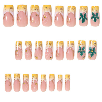Elegant Floral Nail Art Extensions Acalora