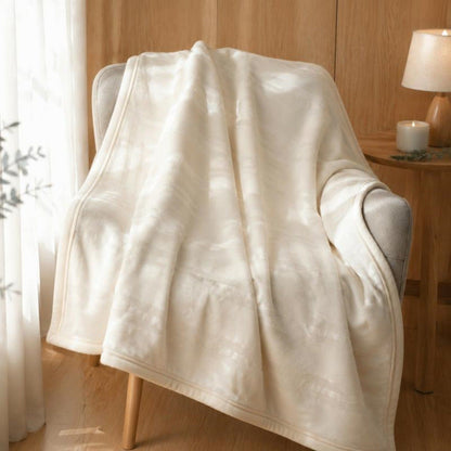 Textured Reversible Fleece Throw Blanket