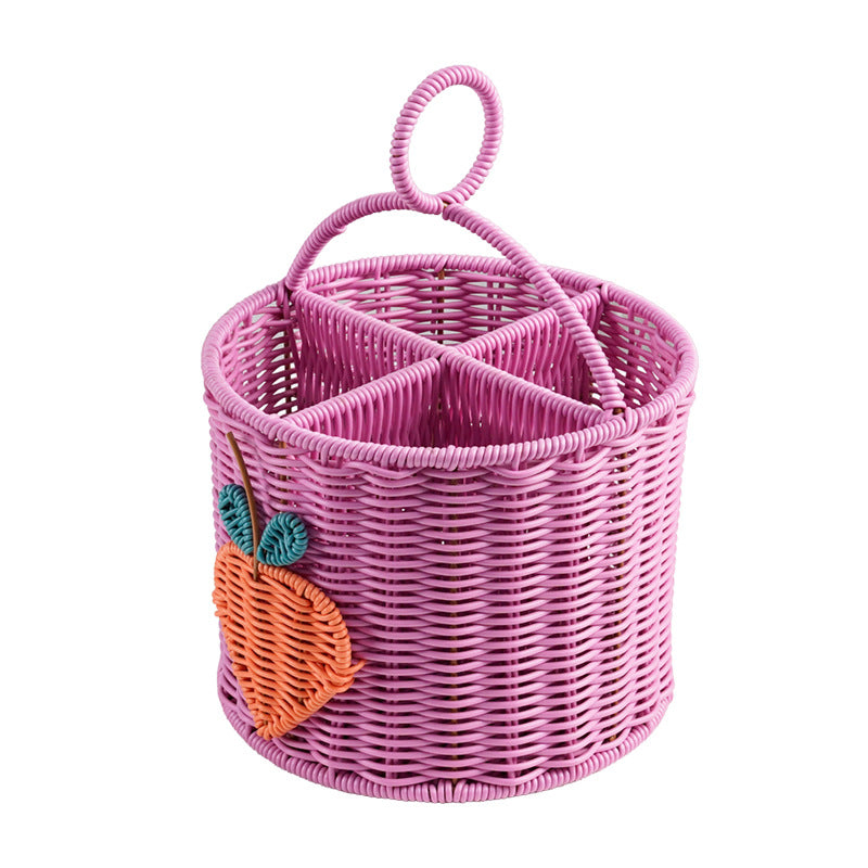 Multi-Compartment Decorative Organizer Basket Acalora