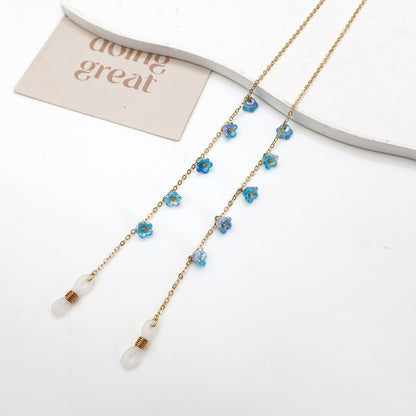 Floral Embellished Eyewear Chain Acalora