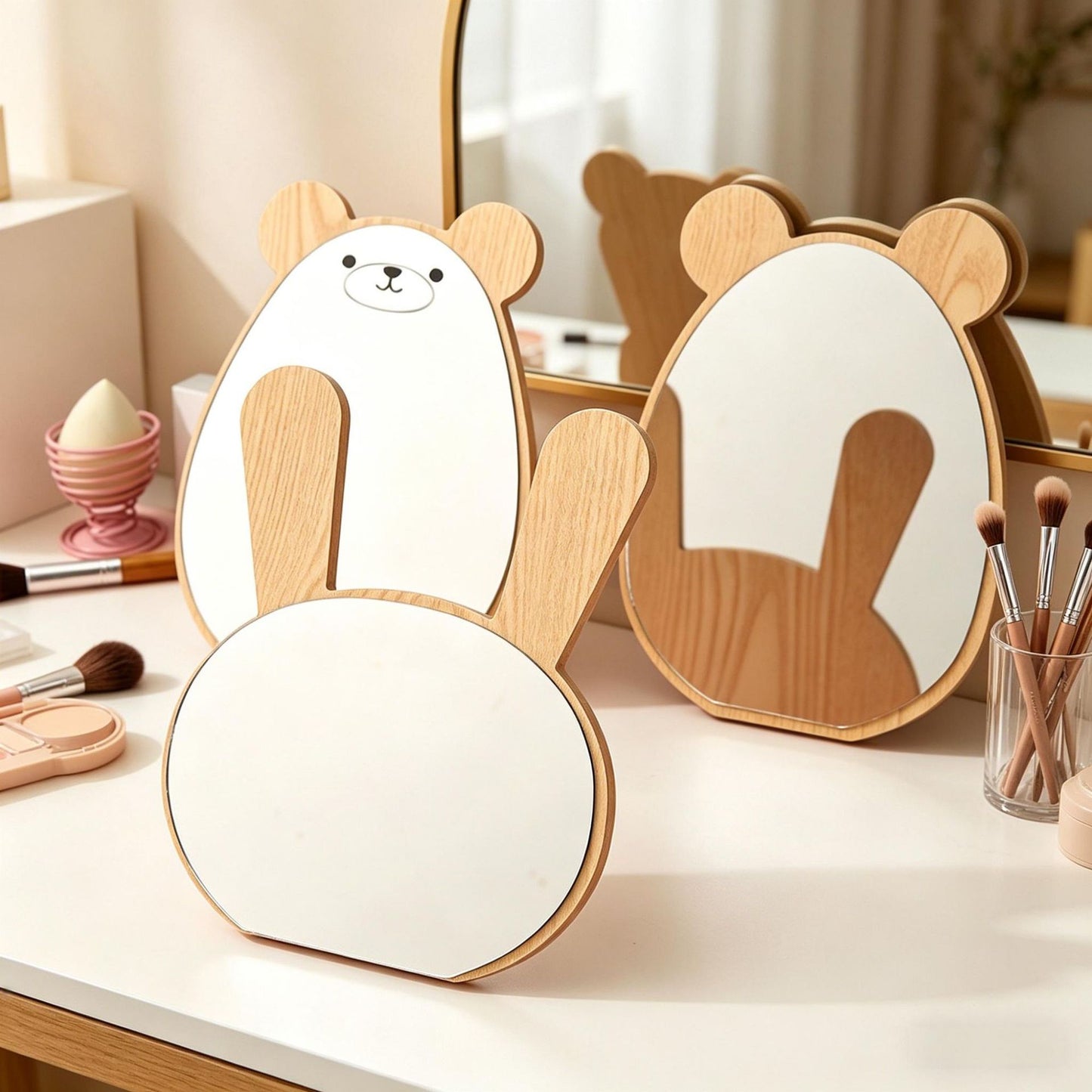 Bear-Themed Decorative Wall Mirror