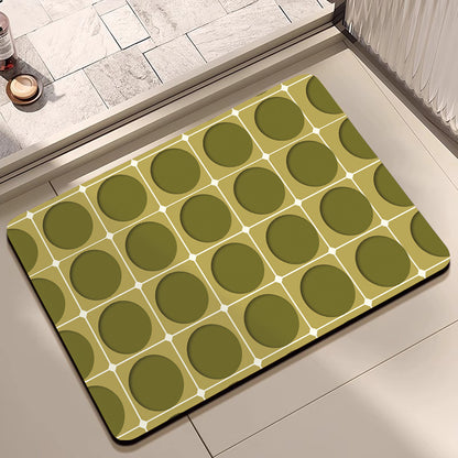 Geometric Pattern Bath Mat Acalora