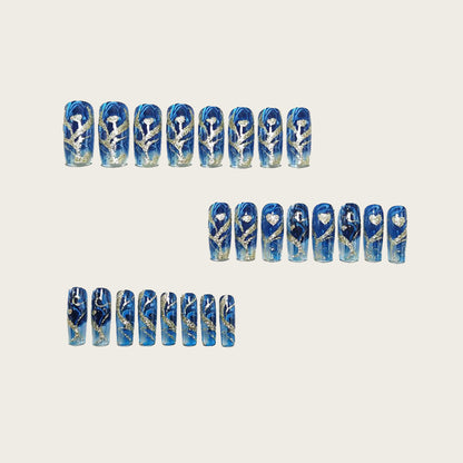 Nail art in maritime elegance design Acalora