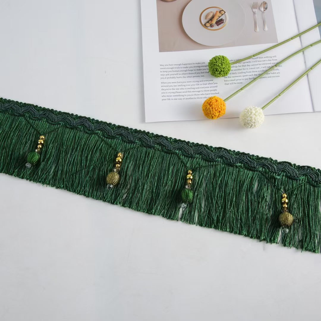 Luxury Fringe Braid with Bead Trim Acalora