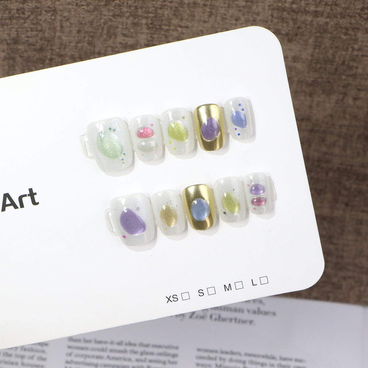 Artistic Press-On Nail Design Set Acalora