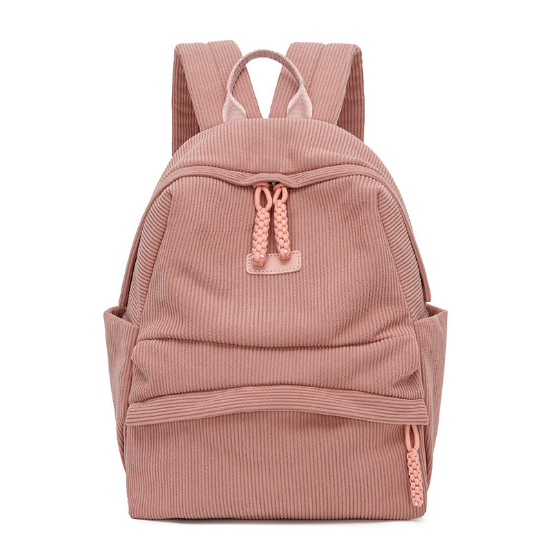 Stylish Corduroy Backpack Acalora