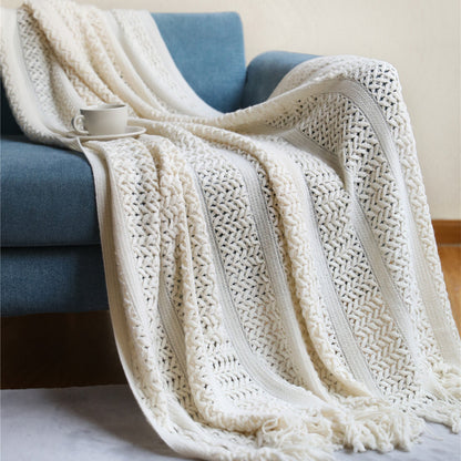 Premium Handcrafted Fringe Throw Blanket