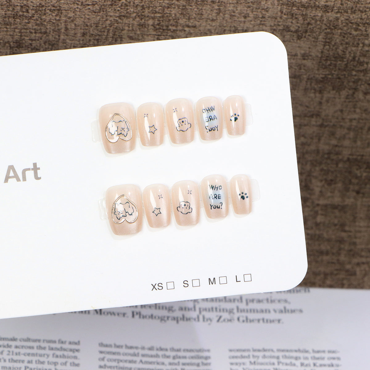 Fun-Themed Press-On Nail Art Set Acalora