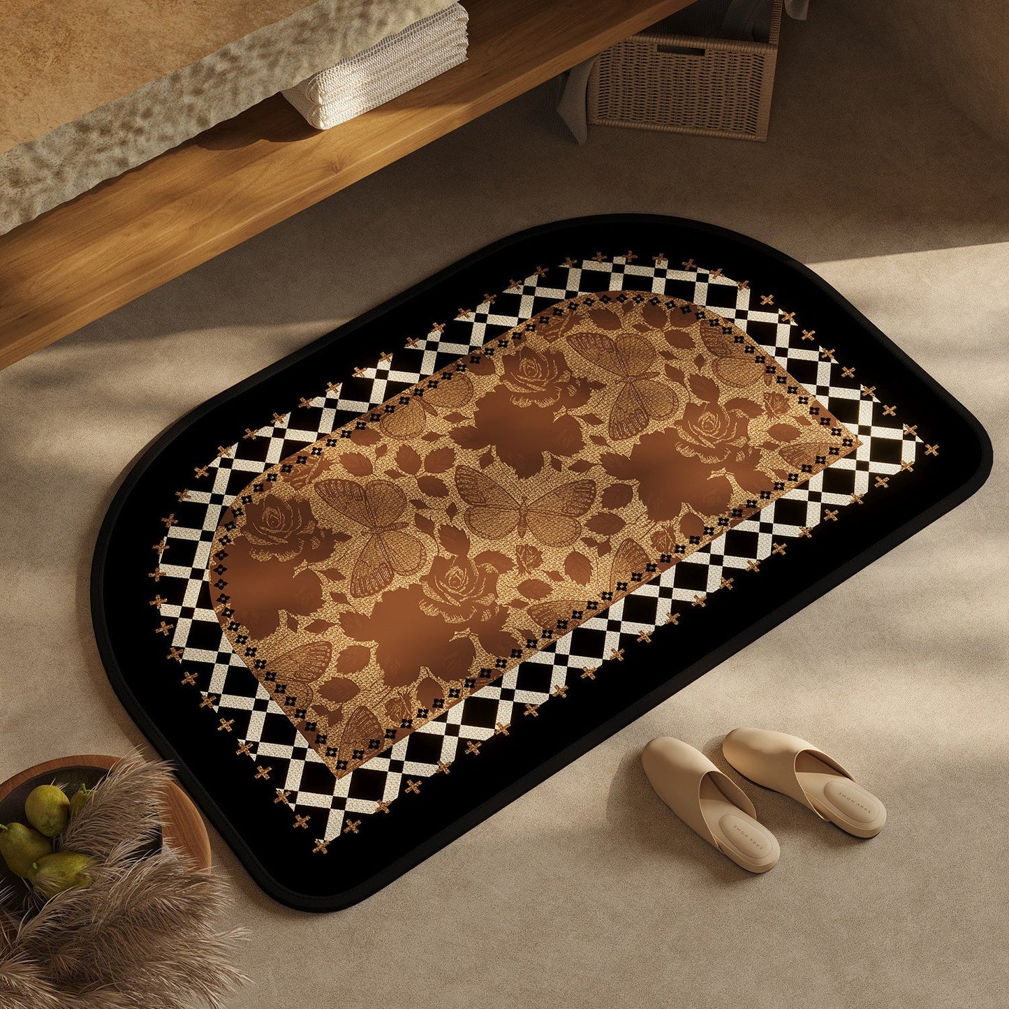 Chic Geometric Design Bath Mat