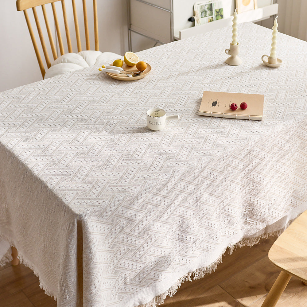 Elegant Woven Tablecloth