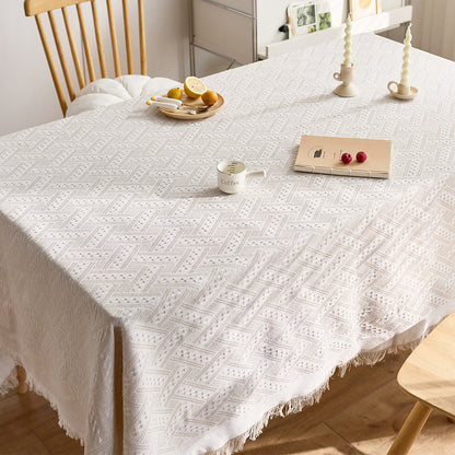 Elegant Woven Tablecloth