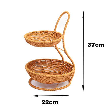 Decorative Tiered Wicker Fruit Acalora