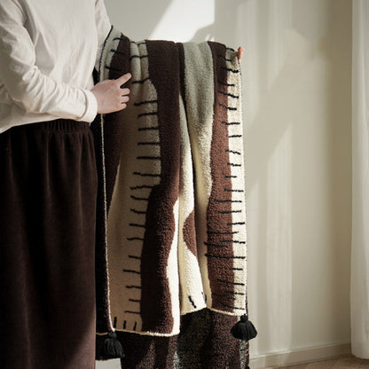 Plush Fabric Decorative Throw Blanket