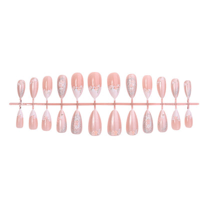 Elegant Floral Press-On Nail Art Ensemble Acalora
