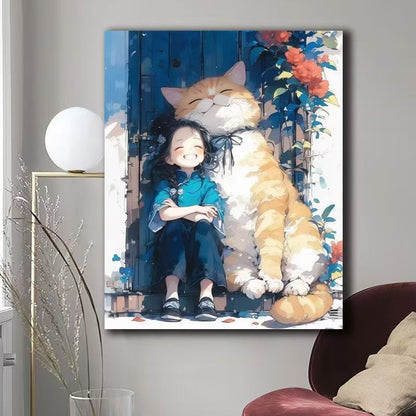 Illustrated Cat-Themed Wall Art