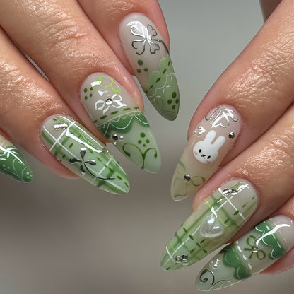 Decorative 3D Themed Press-On Nails Acalora