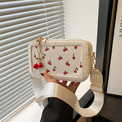 Fun Cherry Print Crossbody Bag Acalora