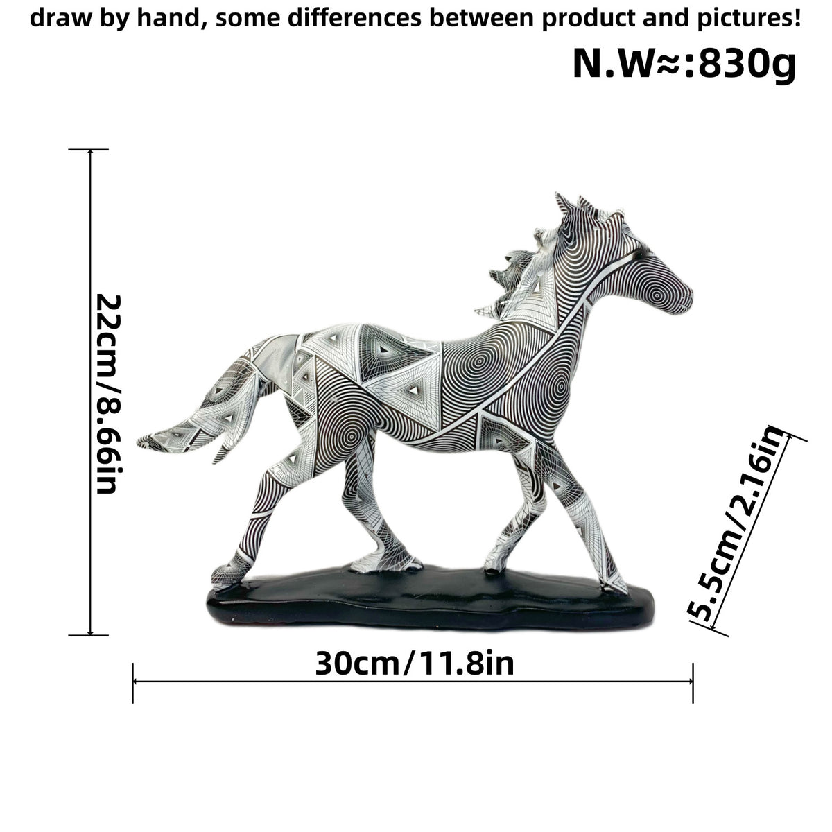 Artful Running Horse Sculpture Acalora