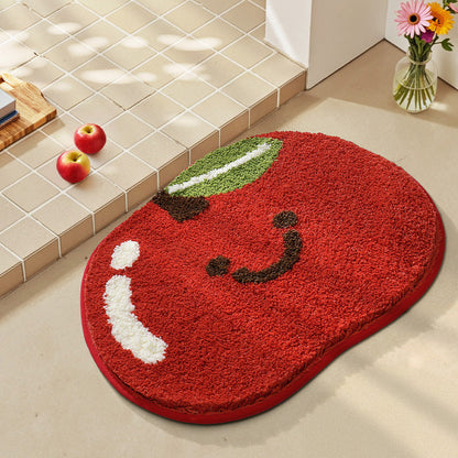 Playful Fruit-Themed Bath Rug