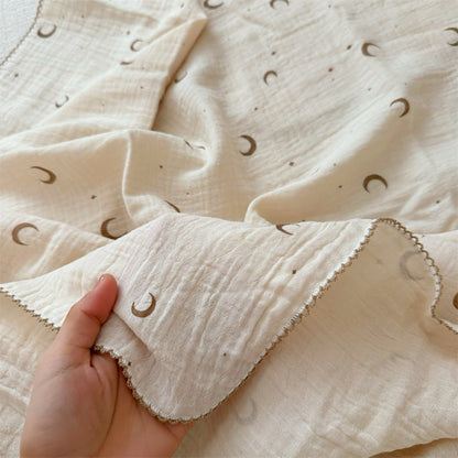 Women's Cozy Cotton Blanket with Floral Design Skanto