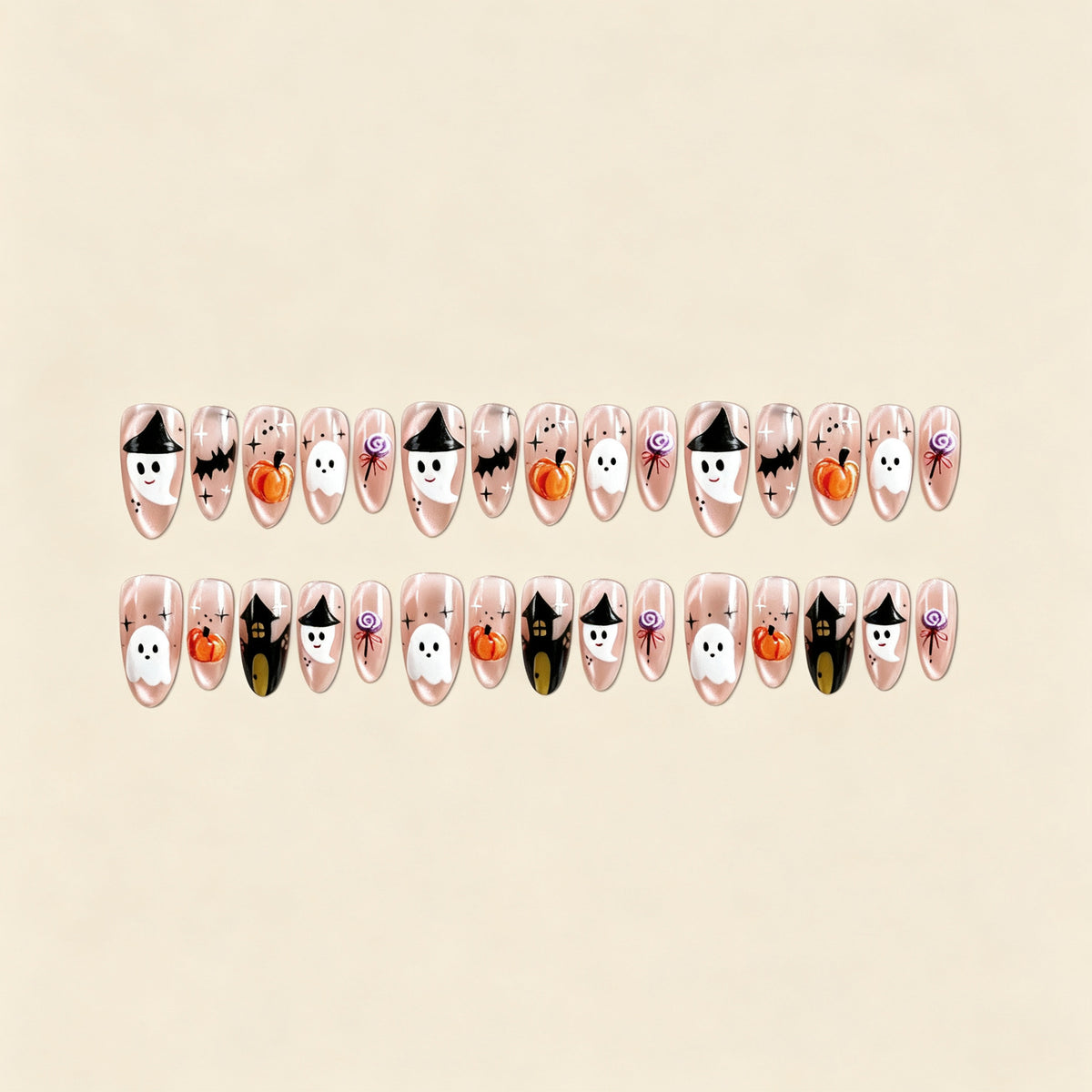 Halloween-Themed Press-On Nail Art Set Acalora 1788495618