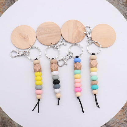 Decorative Wooden Beaded Keychain Acalora